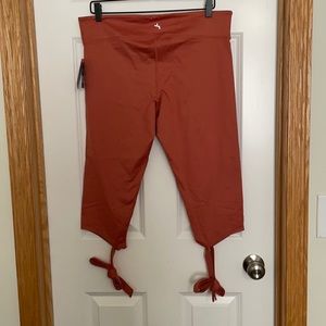 Joy Lab Yoga Capri Tie Leggings | Cognac XL